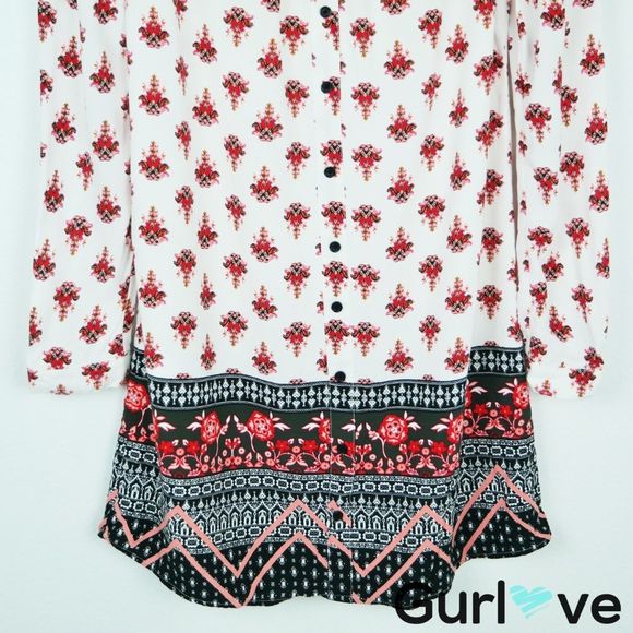 3/$25 Xhilaration Off The Shoulder Button Dress - Picture 4 of 6